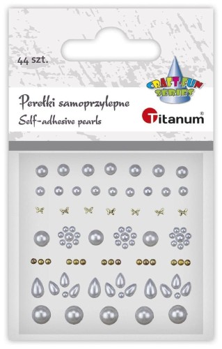 Kryształki Titanum Craft-Fun Series samoprzylepne , 44 sztuki, mix