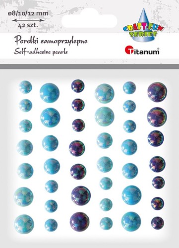 Kryształki Titanum Craft-Fun Series samoprzylepne , 42 sztuki, niebieskie