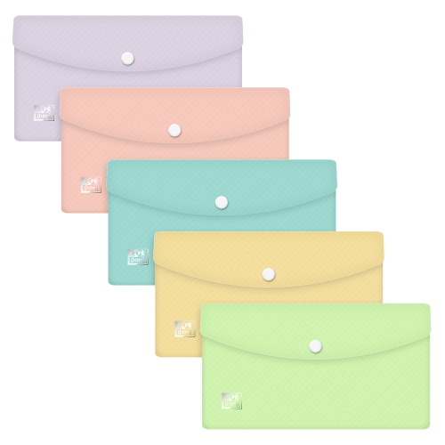 Teczka kopertowa na zatrzask Oxford Urban D-L, mix kolorów pastelowych