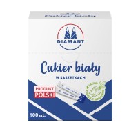 Cukier biały w saszetkach Diamant, 100x5g 