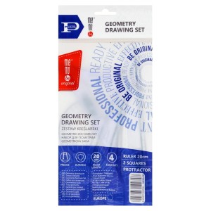 Zestaw kreślarski  MemoBe by Pratel z linijką 20 cm