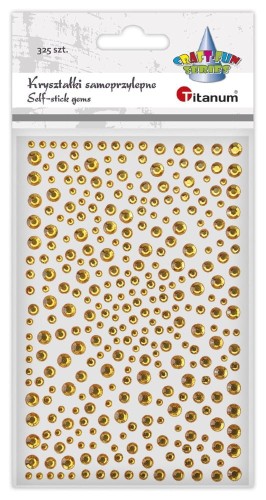 Kryształki Titanum Craft-Fun Series samoprzylepne 325 sztuk, złote
