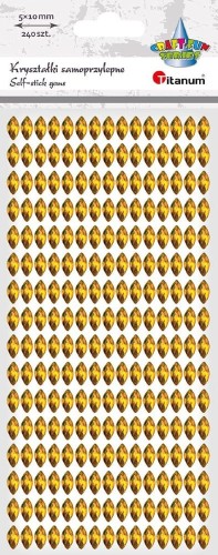 Kryształki Titanum Craft-Fun Series samoprzylepne 240 sztuk, złote
