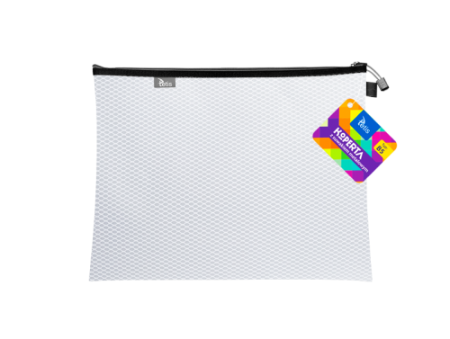 Teczka kopertowa na suwak Tetis B-5, biała