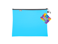 Teczka kopertowa na suwak Tetis B-5, niebieska