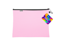 Teczka kopertowa na suwak Tetis B-5, różowa