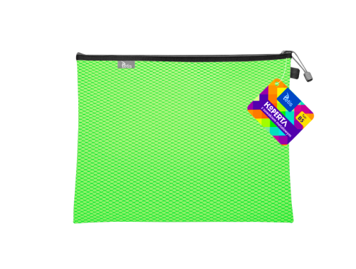 Teczka kopertowa na suwak Tetis B-5, jasnozielona