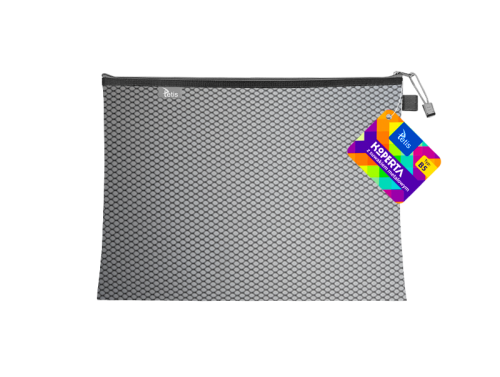 Teczka kopertowa na suwak Tetis B-5, czarna