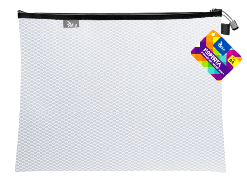 Teczka kopertowa na suwak Tetis B-4, biała