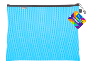 Teczka kopertowa na suwak Tetis B-4, niebieska