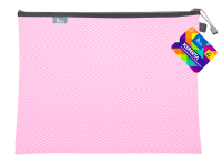 Teczka kopertowa na suwak Tetis B-4, różowa