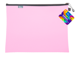 Teczka kopertowa na suwak Tetis B-4, różowa