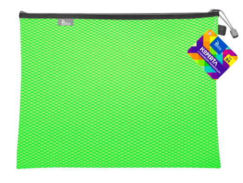 Teczka kopertowa na suwak Tetis B-4, jasnozielona