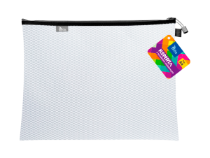 Teczka kopertowa na suwak Tetis A-4, biała