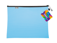 Teczka kopertowa na suwak Tetis A-4, niebieska