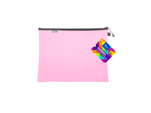 Teczka kopertowa na suwak Tetis A-5, różowa