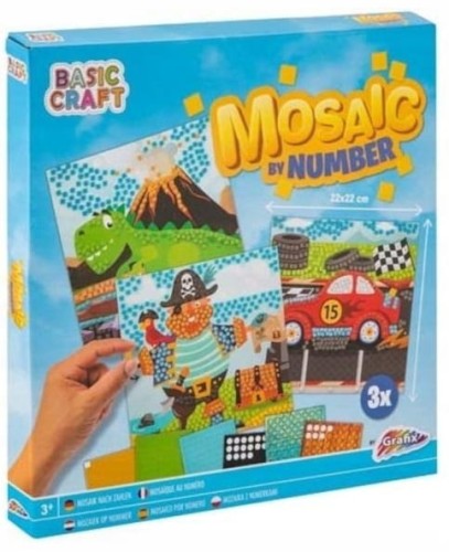 Mozaika piankowa Basic Craft Dinozaur, 3 wzory