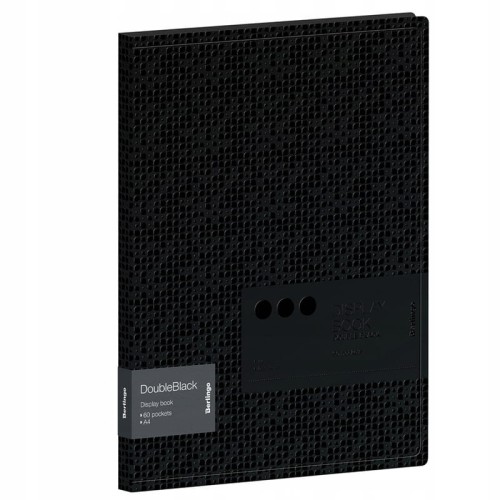 Album ofertowy Berlingo Double Black A-4, 60 koszulek, czarny