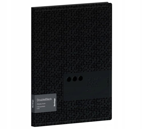 Album ofertowy Berlingo Double Black A-4, 40 koszulek, czarny