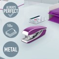Zestaw zszywacz i dziurkacz metalowy mini Leitz NeXXt WOW, fioletowy, do 10 kartek