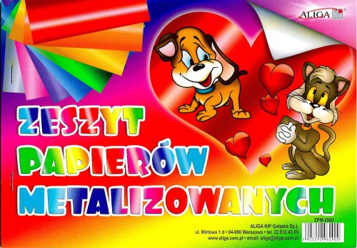 Wycinanki B-5 Aliga metalizowane, 8 kartek