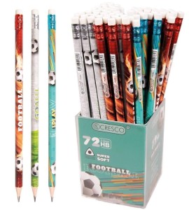 Ołówek Cresco Football HB, z gumką