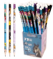 Ołówek Cresco Animals HB, z gumką