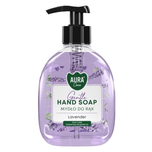 Mydło do rąk w płynie z dozownikiem Aura Care Lawenda, 0,3l