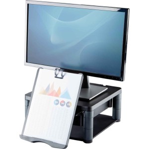 Podstawa pod monitor Fellowes  Premium z szufladą, grafitowa