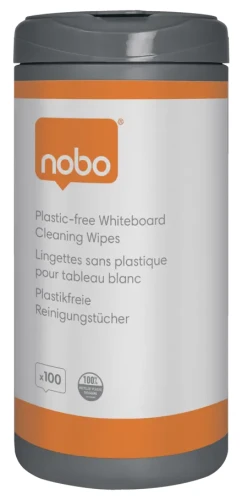 Chusteczki Nobo, do tablic suchościeralnych, 100sztuk