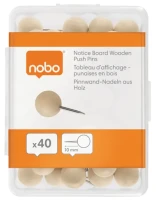 Pinezki Nobo drewniane, 40 sztuk