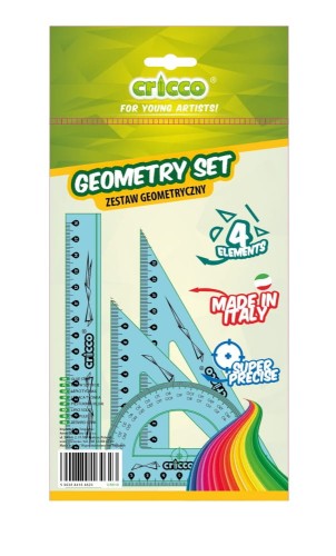 Komplet geometryczny Cricco, 16 cm, 4 elementy