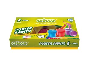 Farby plakatowe Cricco 6 kolorów 20 ml