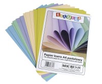 Papier kolorowy Escuela A-4 80g/m², 100 arkuszy (5 kolorów), pastel