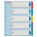 Przekładki kartonowe Esselte Maxi A-4, 1-5 przekładek
