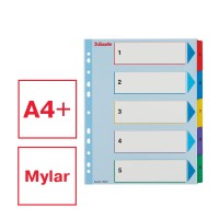 Przekładki kartonowe Esselte Maxi A-4, 1-5 przekładek
