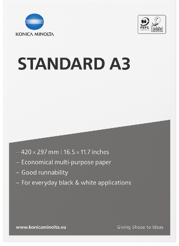 Papier ksero Konica Minolta A-3 80g/m², 500 arkuszy, biały