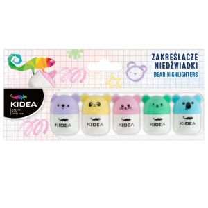 Zakreślacz Kidea Niedźwiadki, 5 kolorów