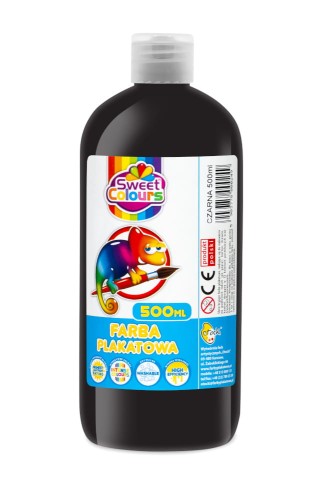 Otocki Farba Plakatowa Czarna 500 ml – Głęboka czerń, idealna do detali