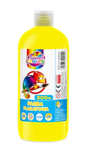 Otocki Farba Plakatowa Żółta 500 ml – Jasna i intensywna do plastyki