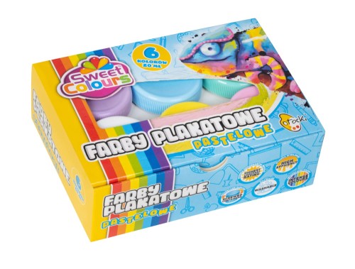 Otocki Farby Plakatowe Pastelowe 6 kolorów x 20 ml – Delikatne Odcienie