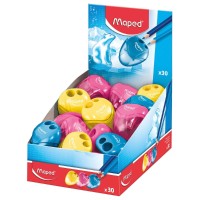 Kolorowa temperówka Maped I-GLOO z pojemnikiem – 2 otwory, ergonomiczna i wytrzymała