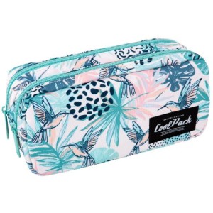 Piórnik saszetka CoolPack Primo Thai – dwukomorowy, turkusowo-różowy
