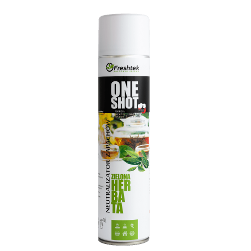 Freshtek ONE SHOT Zielona Herbata – Odświeżacz powietrza i neutralizator 600 ml
