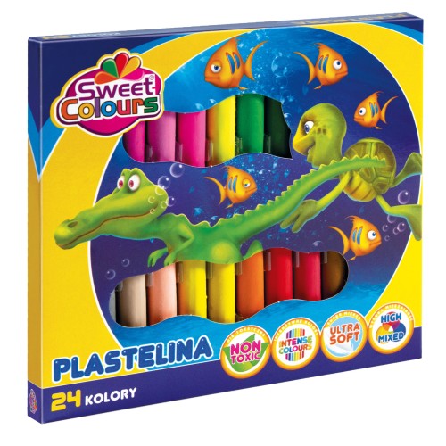 Plastelina Koma-Plast 24 kolory, Sweet Colours