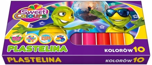 Plastelina Koma-Plast 10 kolorów, Sweet Colours