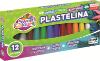 Plastelina Koma-Plast  12 kolorów- Sweet Colours