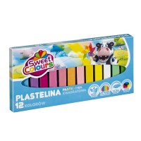 Plastelina Koma-Plast pastelowa 12 kolorów – miękka, bezpieczna, kwadratowa