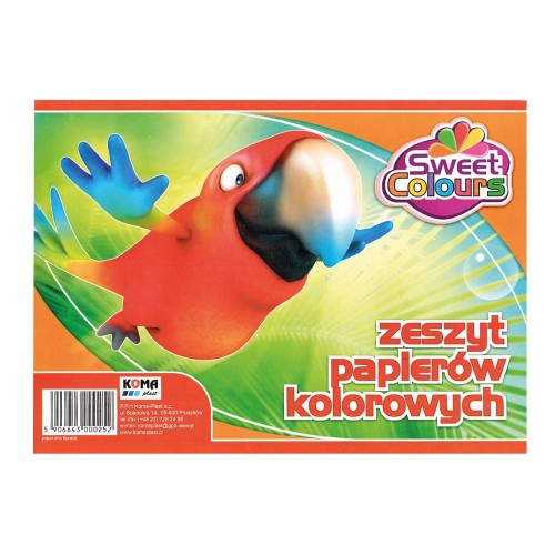 Wycinanki Koma Plast A-5 – 8 kolorowych kartek, papier do szkoły i prac plastycznych