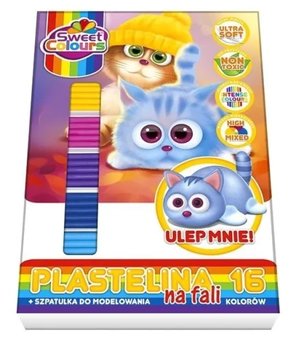 Plastelina Koma-Plast 16 kolorów – na fali, miękka i bezpieczna dla dzieci